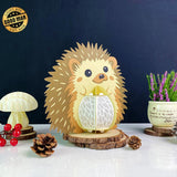 Hedgehog - 3D Hedgehog Lantern File - 7.7x7.9" - Cricut File - LightBoxGoodMan - LightboxGoodman