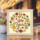 Hello Autumn 2 – Paper Cut Light Box File - Cricut File - 20x20cm - LightBoxGoodMan - LightboxGoodman