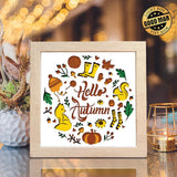 Hello Autumn 2 – Paper Cut Light Box File - Cricut File - 20x20cm - LightBoxGoodMan - LightboxGoodman