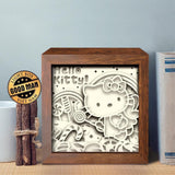 Hello Kitty – Paper Cut Light Box File - Cricut File - 20x20cm - LightBoxGoodMan - LightboxGoodman