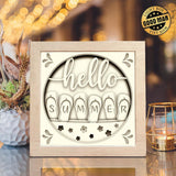 Hello Summer – Paper Cut Light Box File - Cricut File - 8x8 inches - LightBoxGoodMan - LightboxGoodman