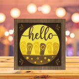 Hello Summer - Paper Cutting Light Box - LightBoxGoodman