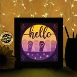 Hello Summer - Paper Cutting Light Box - LightBoxGoodman - LightboxGoodman