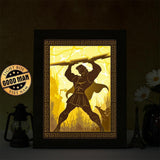 Hercules - Paper Cut Light Box File - Cricut File - 20x26cm - LightBoxGoodMan - LightboxGoodman