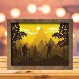 Hike A Mountain 1 - Paper Cutting Light Box - LightBoxGoodman