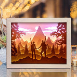 Hike A Mountain 2 - Paper Cut Light Box File - Cricut File - 8x10 Inches - LightBoxGoodMan