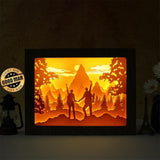 Hike A Mountain 2 - Paper Cut Light Box File - Cricut File - 8x10 Inches - LightBoxGoodMan - LightboxGoodman