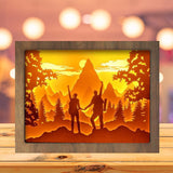 Hike A Mountain 2 - Paper Cutting Light Box - LightBoxGoodman - LightboxGoodman