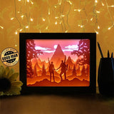 Hike A Mountain 2 - Paper Cutting Light Box - LightBoxGoodman - LightboxGoodman