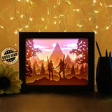 Hike A Mountain 2 - Paper Cutting Light Box - LightBoxGoodman - LightboxGoodman