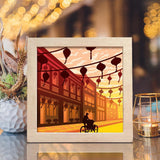 Hoi An Ancient Town – Paper Cut Light Box File - Cricut File - 8x8 inches - LightBoxGoodMan