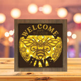 Honey Bee 4 - Paper Cutting Light Box - LightBoxGoodman - LightboxGoodman