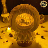 Horse 1 - 3D Pop-up Light Box Globe File - Cricut File - LightBoxGoodMan - LightboxGoodman