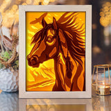 Horse Portrait – Paper Cut Light Box File - Cricut File - 8x10 inches - LightBoxGoodMan - LightboxGoodman