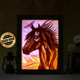 Horse Portrait – Paper Cut Light Box File - Cricut File - 8x10 inches - LightBoxGoodMan - LightboxGoodman