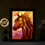 Horse Portrait – Paper Cut Light Box File - Cricut File - 8x10 inches - LightBoxGoodMan - LightboxGoodman