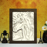 Horse Portrait – Paper Cut Light Box File - Cricut File - 8x10 inches - LightBoxGoodMan - LightboxGoodman