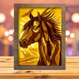 Horse Portrait - Paper Cutting Light Box - LightBoxGoodman