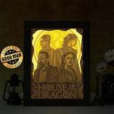 House Of The Dragon – Paper Cut Light Box File - Cricut File - 20x26cm - LightBoxGoodMan - LightboxGoodman