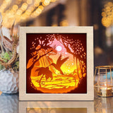 Hummingbird 1 Square – Paper Cut Light Box File - Cricut File - 8x8 inches - LightBoxGoodMan