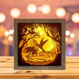 Hummingbird 1 Square - Paper Cutting Light Box - LightBoxGoodman