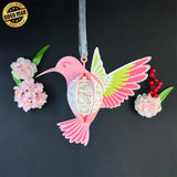 Hummingbird - 3D Hummingbird Lantern File - 8.1x9.3" - Cricut File - LightBoxGoodMan - LightboxGoodman