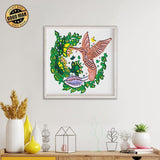 Hummingbird - Paper 3D Layered File - Cricut File - 20x21cm - LightBoxGoodMan - LightboxGoodman