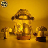 Hummingbirds - 3D Pop-up Light Box Mushroom File - Cricut File - LightBoxGoodMan - LightboxGoodman