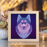 Husky Portrait – Paper Cut Light Box File - Cricut File - 8x8 inches - LightBoxGoodMan