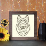 Husky Portrait - Paper Cutting Light Box - LightBoxGoodman - LightboxGoodman