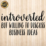 Introverted - Cricut File - Svg, Png, Dxf, Eps - LightBoxGoodMan - LightboxGoodman