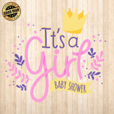 It's A Baby Girl - Cricut File - Svg, Png, Dxf, Eps - LightBoxGoodMan - LightboxGoodman