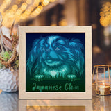 Japanese Chin – Paper Cut Light Box File - Cricut File - 8x8 inches - LightBoxGoodMan