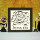 Japanese Chin – Paper Cut Light Box File - Cricut File - 8x8 inches - LightBoxGoodMan - LightboxGoodman