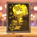 Japanese Landscape - Paper Cutting Light Box - LightBoxGoodman