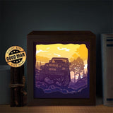 Jeep Square - Paper Cut Light Box File - Cricut File - 8x8 inches - LightBoxGoodMan - LightboxGoodman