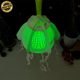 Jellyfish - 3D Jellyfish Lantern File - 9.7x6.3" - Cricut File - LightBoxGoodMan - LightboxGoodman