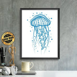 Jellyfish – Paper Cutting SVG Template files, 15x25 cm - LightboxGoodman