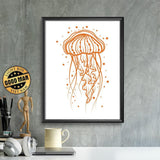 Jellyfish – Paper Cutting SVG Template files, 15x25 cm - LightboxGoodman