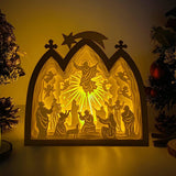 Jesus 1 - Paper Cut Nativity House Light Box File - Cricut File - 7x8 Inches - LightBoxGoodMan - LightboxGoodman