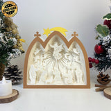 Jesus 1 - Paper Cut Nativity House Light Box File - Cricut File - 7x8 Inches - LightBoxGoodMan - LightboxGoodman