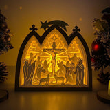 Jesus 2 - Paper Cut Nativity House Light Box File - Cricut File - 7x8 Inches - LightBoxGoodMan - LightboxGoodman