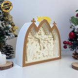 Jesus 2 - Paper Cut Nativity House Light Box File - Cricut File - 7x8 Inches - LightBoxGoodMan - LightboxGoodman