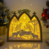 Jesus 3 - Paper Cut Nativity House Light Box File - Cricut File - 7x8 Inches - LightBoxGoodMan - LightboxGoodman