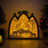 Jesus 3 - Paper Cut Nativity House Light Box File - Cricut File - 7x8 Inches - LightBoxGoodMan - LightboxGoodman