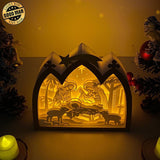 Jesus 3 - Paper Cut Nativity House Light Box File - Cricut File - 7x8 Inches - LightBoxGoodMan - LightboxGoodman