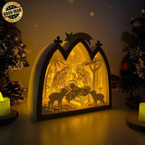 Jesus 3 - Paper Cut Nativity House Light Box File - Cricut File - 7x8 Inches - LightBoxGoodMan - LightboxGoodman