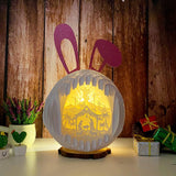 Jesus - Easter Rabbit 3D Pop-up File - Cricut File - 12.9x7.45" - LightBoxGoodMan - LightboxGoodman