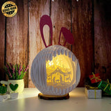 Jesus - Easter Rabbit 3D Pop-up File - Cricut File - 12.9x7.45" - LightBoxGoodMan - LightboxGoodman