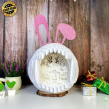 Jesus - Easter Rabbit 3D Pop-up File - Cricut File - 12.9x7.45" - LightBoxGoodMan - LightboxGoodman